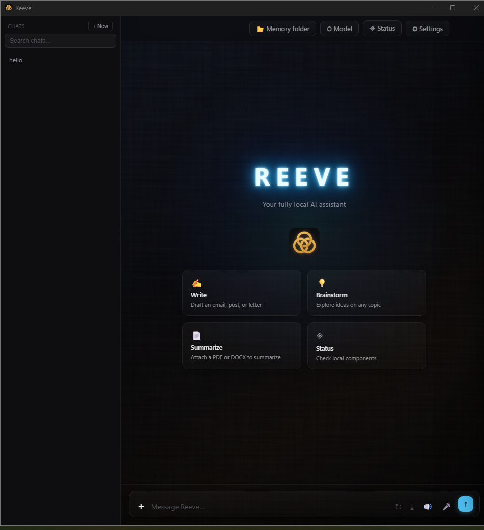A conversation in Reeve